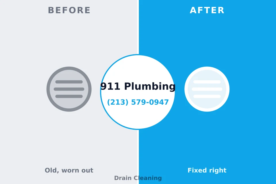 Before and after: plumbing repair Glassmanor, MD
